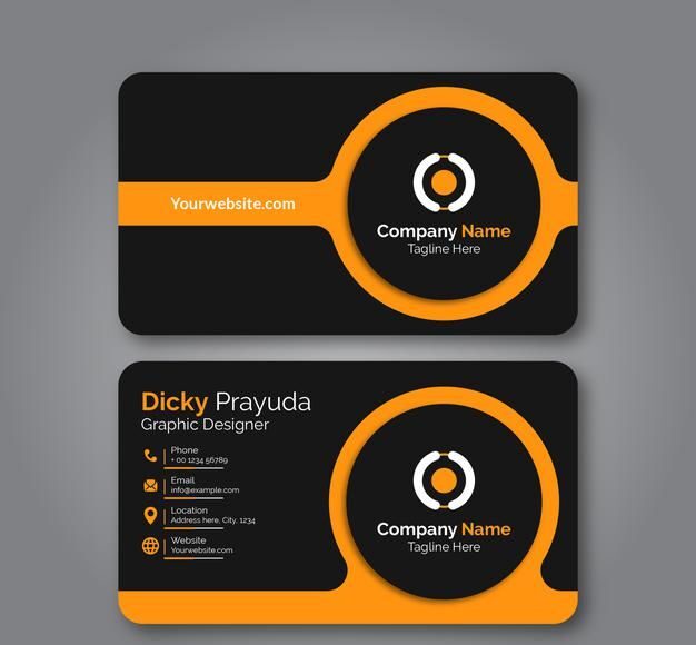 set of modern professional business card premium vector