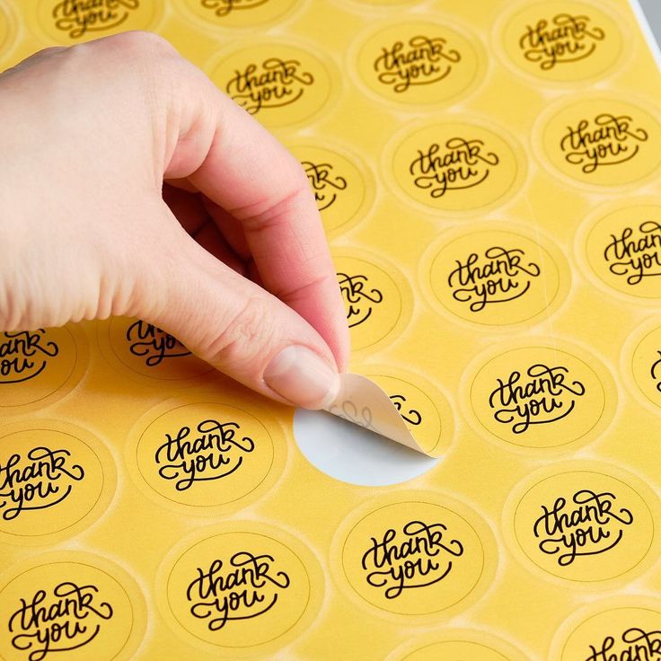 sticker logo for business finished with circle stickers